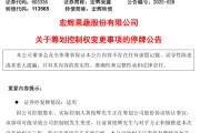 算命最准明日停牌！又一A股，筹划控制权变更