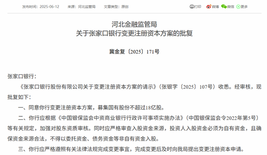 时隔半年再定增！张家口银行频频补充资本背(🕳)后，盈利能力亟待改善